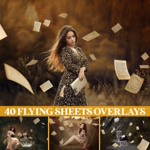 Flying sheets overlays, flying paper overlay