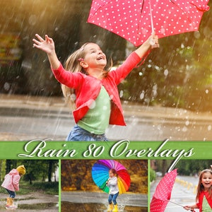 Rain overlays, realistic falling rain, Photoshop overlays, rain drops, photography overlay, rainfall effects, overlay, overlays, Download image 1
