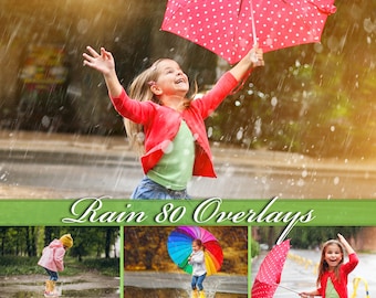 Regen Overlays, realistisch fallender Regen, Photoshop Overlays, Regentropfen, Fotografie Overlay, Regeneffekte, Overlay, Overlays, Download
