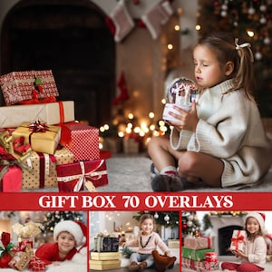 Weihnachtsgeschenk Box Overlay, Geburtstagsgeschenk Box Overlay, Geschenk Box Overlay, Stapel Box transparent, Weihnachts Overlay, Photoshop Overlay, PNG