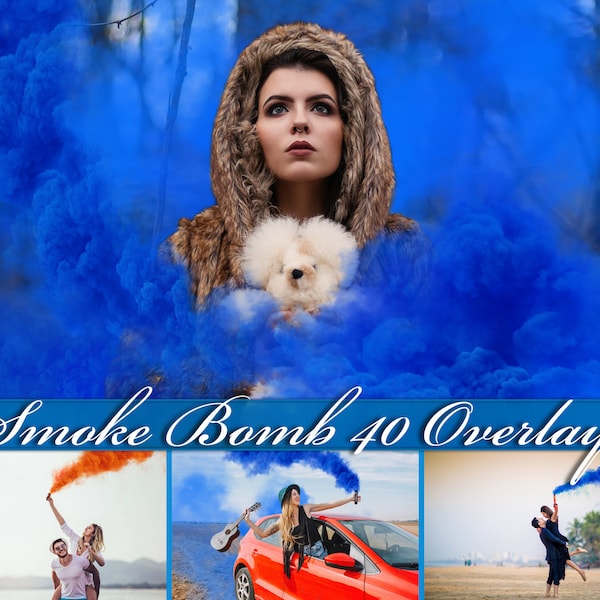 Smoke bomb overlays, smoke grenade, Photoshop overlays, colored, blue, smoke bomb, gender reveal, overlay, overlays, PNG, Digital, Dowanload