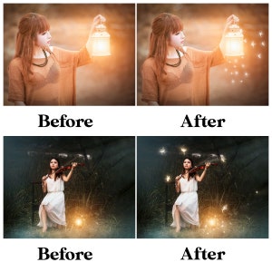 Magical Fairy Overlays: Pixie Dust, Magic Wand, Firefly, White Butterfly, Magic Dust, Fairy Dust, Pixie Fairy, PNG, Photoshop Overlays image 2