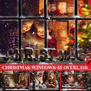 Christmas window overlay, snowy window overlays, window frame, winter window, window panes, transparent PNG, Photoshop overlay, overlays
