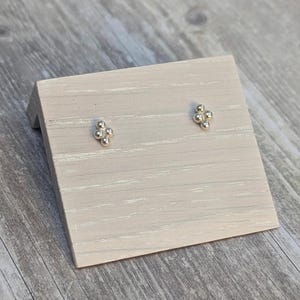 Mini Quad Granulation Stud Earrings - Handmade in Sterling Silver