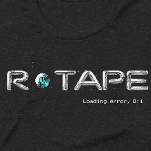 Koszulka z błędem ładowania R-Tape ZX Spectrum 8-bit z lat 80.