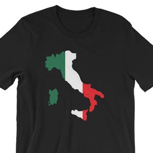 Drapeau italien et carte d’Italie T-Shirt-T-Shirt drapeau italien