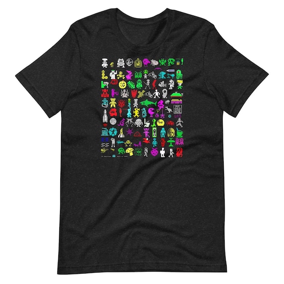 ZX Spectrum 1983 Sprite Collection T-shirt – the Birth of 8-bit