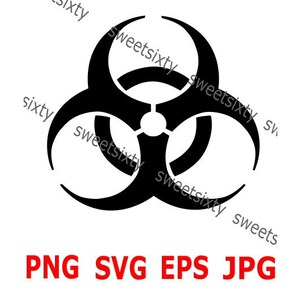 Biohazard Warnsymbole herunterladbare Dateien SVG EPS PNG - Instant Download - kommerzielle Nutzung - medizinische Symbol Datei Download