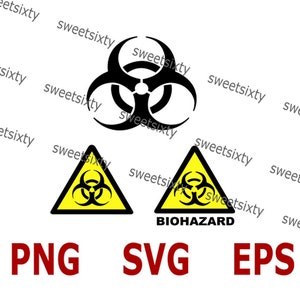 Biohazard Warning Symbols Downloadable Files SVG EPS PNG