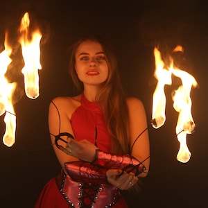 Palm torches for fire show