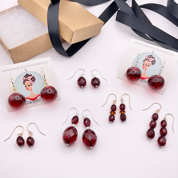Cherry amber earrings discount