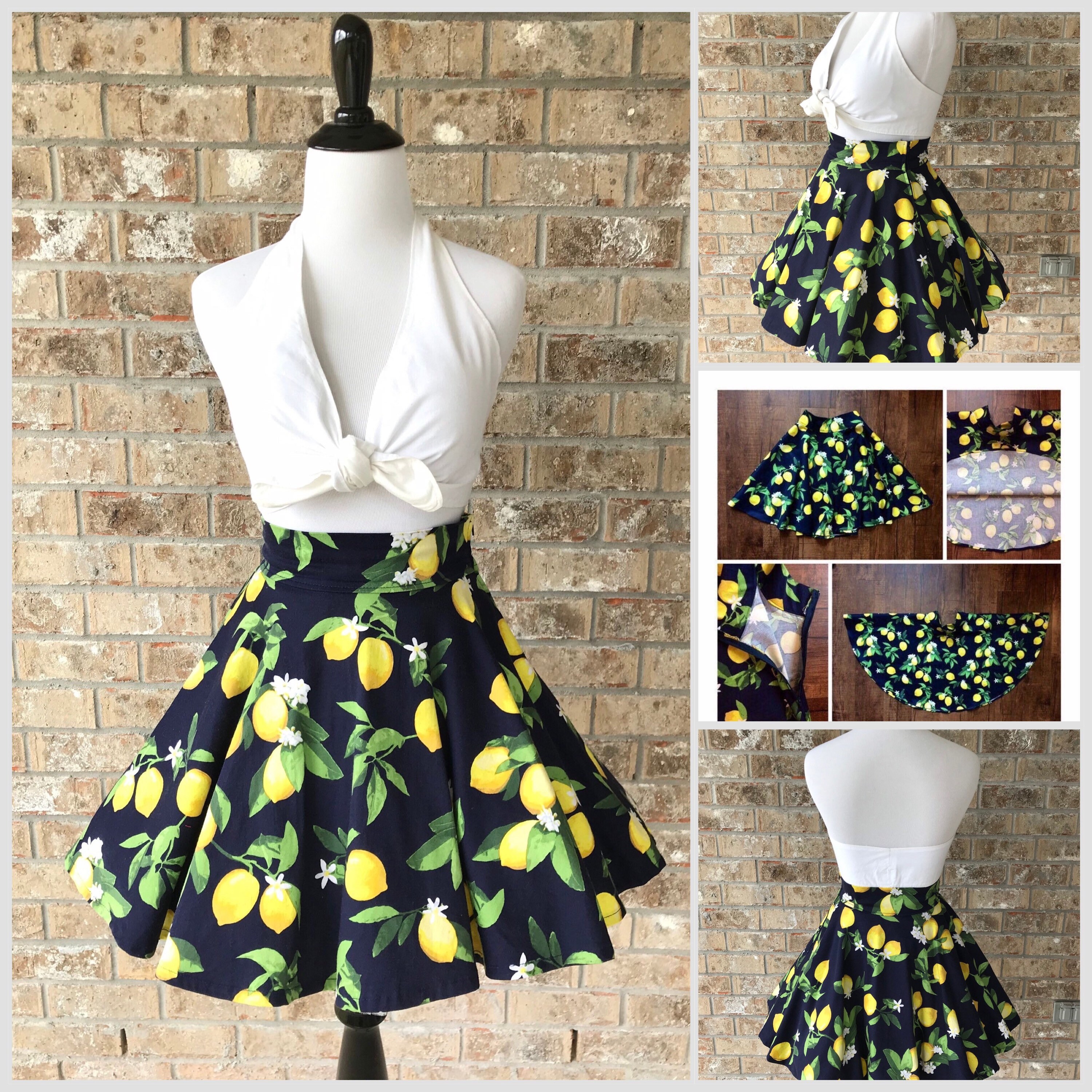 Floral Audrey Skater Retro Circle Skirt 1950s Short Swing