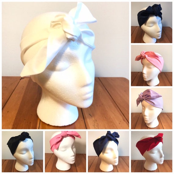 Nodo di filo donna Rosso a Pois Cerchietto Wrap Sciarpa Vintage Stile Retrò Fresco