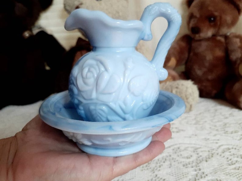 Vintage Avon Victorian Pitcher and Bowl 1978 Etsy