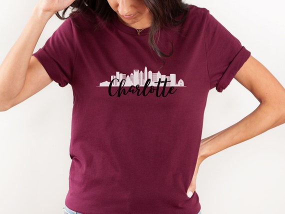 Charlotte Nc T-Shirt North Carolina Cities Skyline Silhouett Charlotte Nc T-Shirt North Carolina Cities Skyline Silhouett