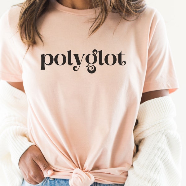 Polyglot Unisex Tshirt voor Volwassenen | Shirt voor mensen die meerdere talen spreken | Multicultureel T-shirt
