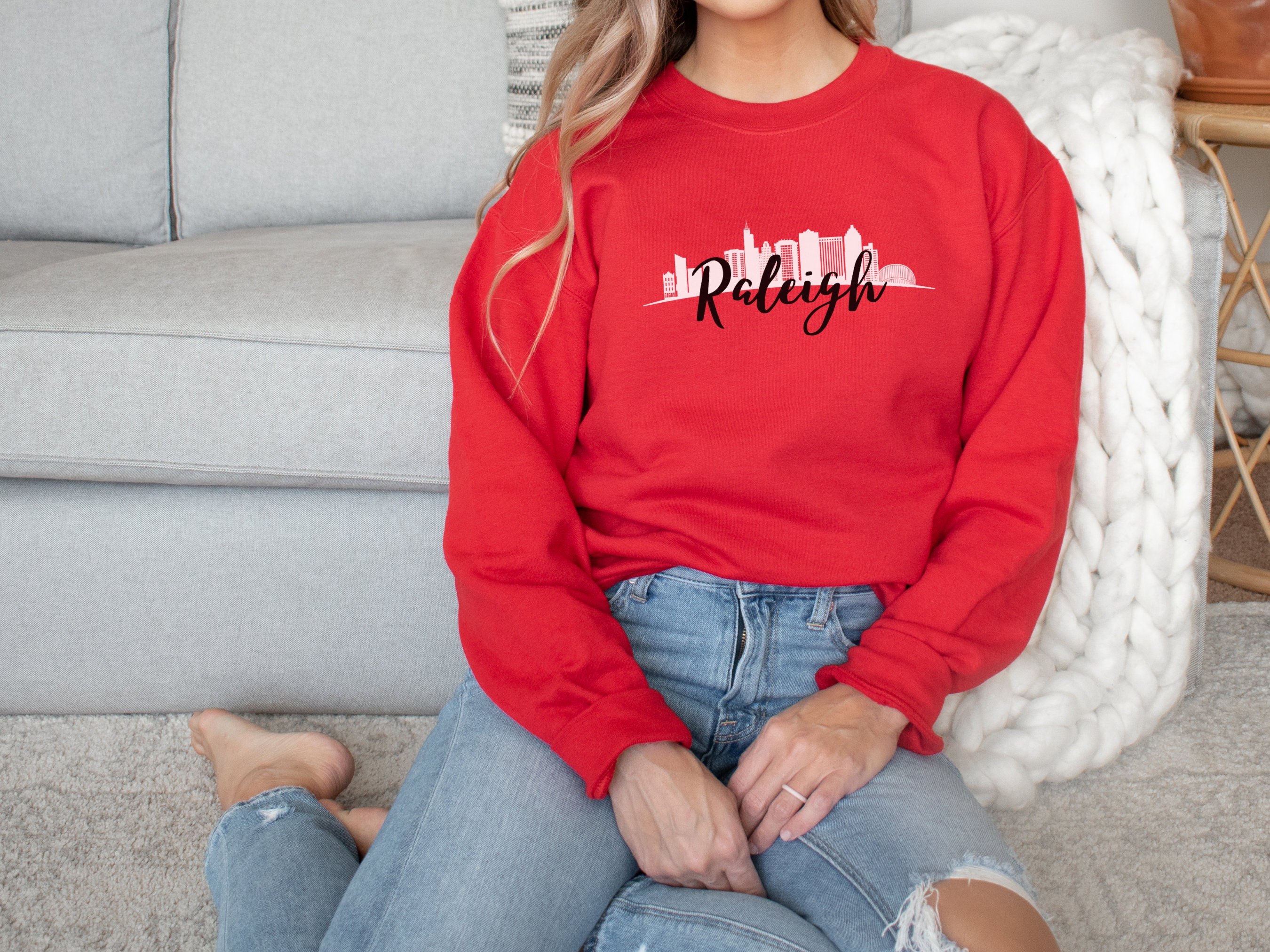 Raleigh North Carolina Skyline Sweater 
