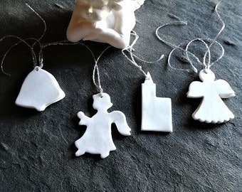 10 Décorations De Noël Vintage – Anges En Plastique Transparent à Suspendre