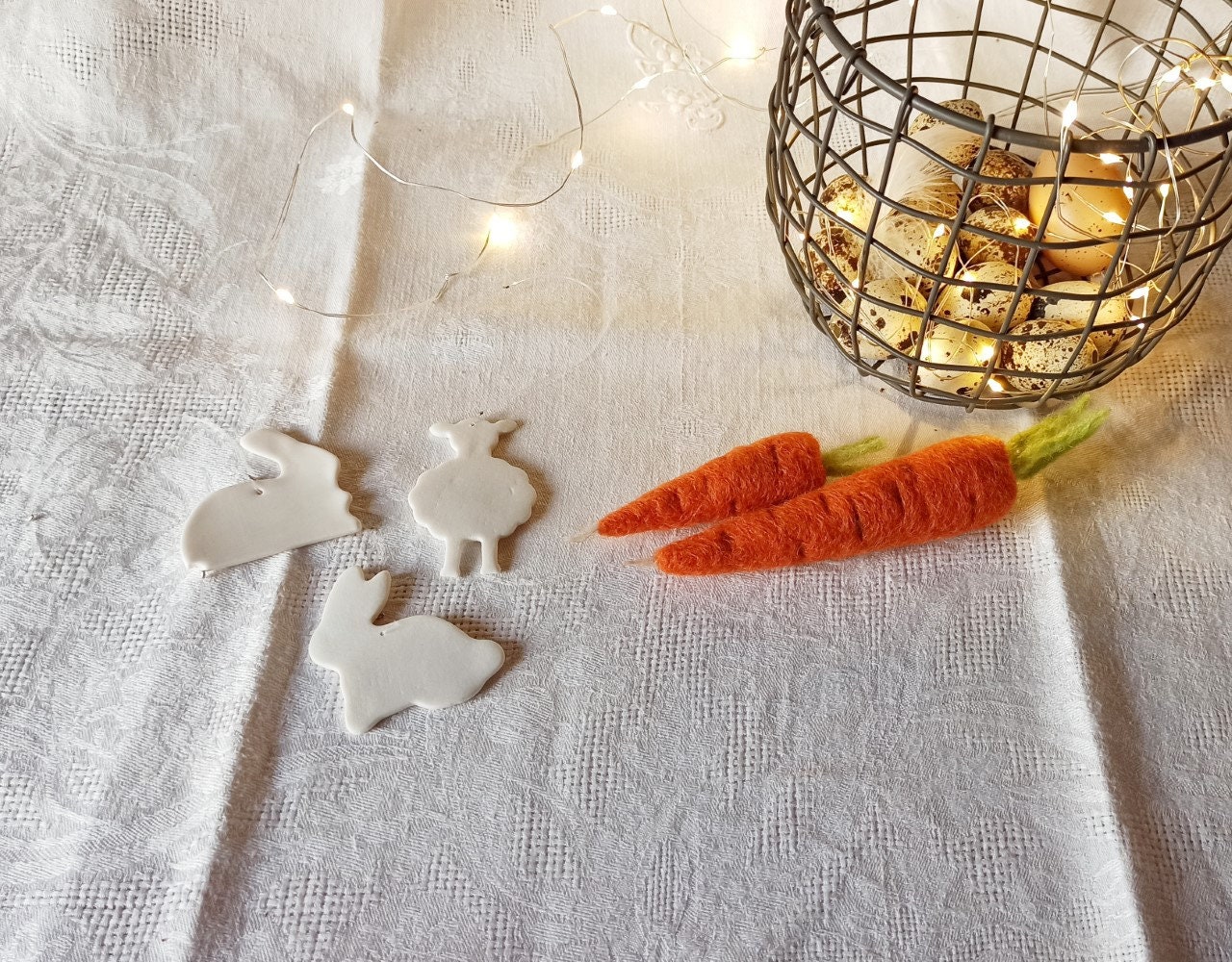 Décorations Pâques Porcelaine, Décos à Suspendre, Décos Blanches, Décos Porcelaine, Lapins et Agneau