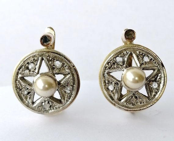 Victorian Earring# Polki Earring# Rose Cut Diamond