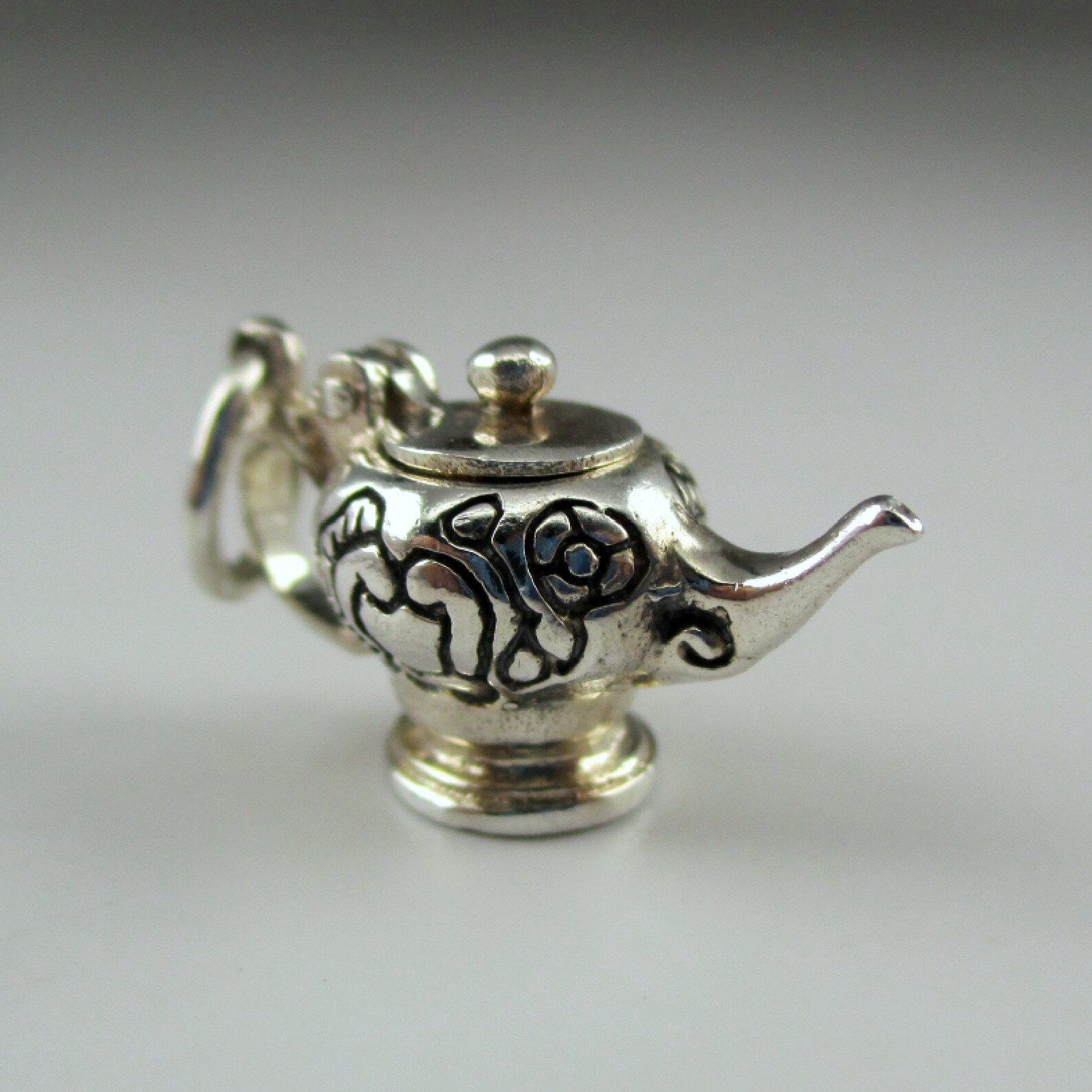 SILVER TEAPOT CHARM Tea Pot Charm Tea Gifts Sterling Etsy