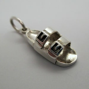 SANDAL CHARM, Flip-Flop Charm, Sterling Silver, Charms Only, Shoe Charm, Summer Charm, Summer Fun, Beach Charm, Flip Flop Pendant