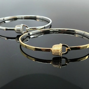 Sterling Silver or Gold Vermeil Nantucket Woven Basket Bangle Bracelet BCB New