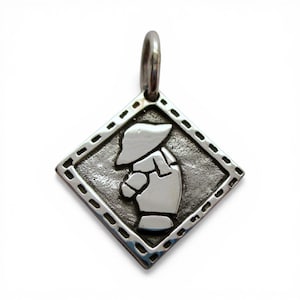 Sterling Silver Overall Bill Quilt Pattern Charm for Bracelet Quilting Gift New