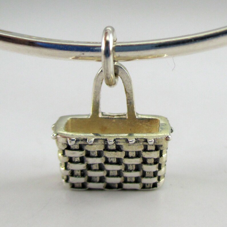 KEY BASKET Basket Charm Mini Baskets Silver Basket Etsy