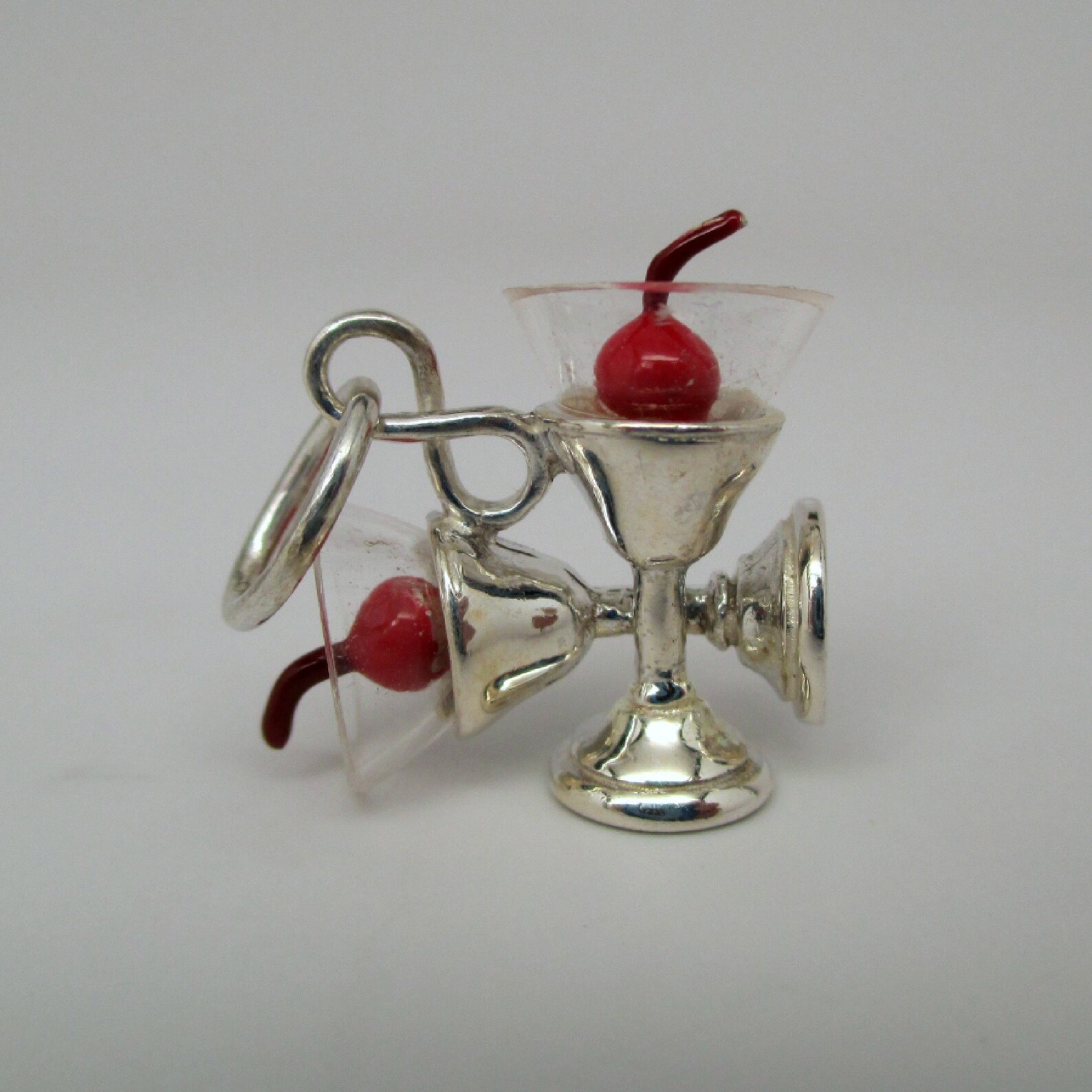 COCKTAIL GLASS CHARM Martini Glass Charm Sterling Silver Etsy