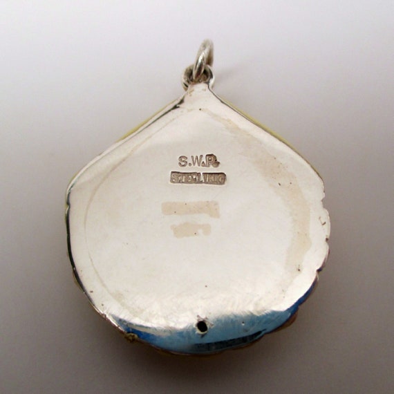 SHELL PENDANT, Scalloped Shell, Enamel Shell, Ste… - image 4