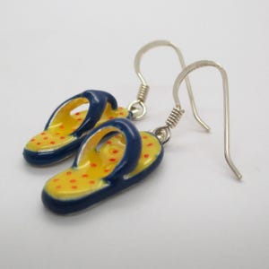 FLIP FLOP EARRINGS, Sandal Charm, Sterling Silver, Charms Only, Shoe Charm, Summer Charm, Summer Fun, Beach Charm, Flip Flop Pendant, Sandal