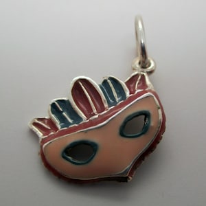 MARDIS GRAS CHARM, Mask Charm, Carnival Mask, Mardi Gras Mask,Venetian Mask, Carnevale, Sterling Silver, Charms, Enamel Charms, New Orleans