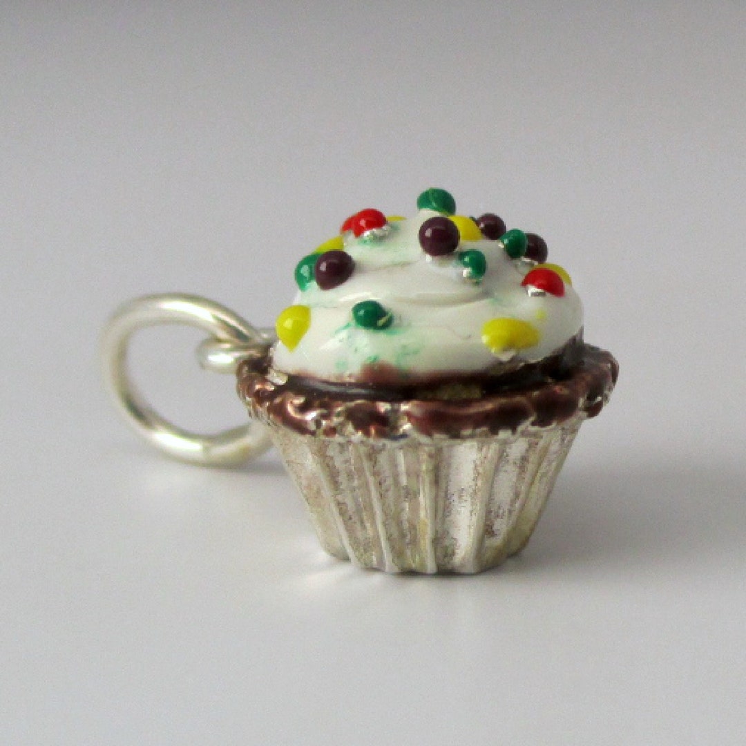 CUPCAKE CHARM Sterling Silver Charm Baking Gift Birthday Etsy