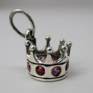 CHARM DE CORONA, Colgante de corona, Plata esterlina, Charms, Collar de corona, Charm de corona de plata, Regalo para esposa, Regalos de corona, Pulsera de dijes, Vintage