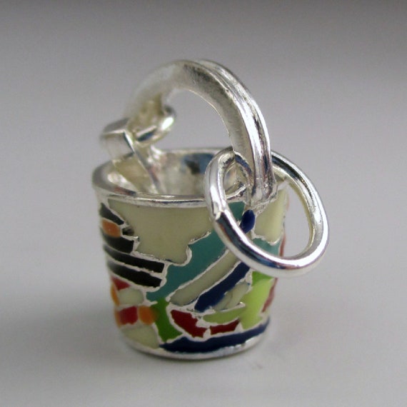 BEACH BUCKET CHARM, Sand Pail, Charm, Silver Sand… - image 7