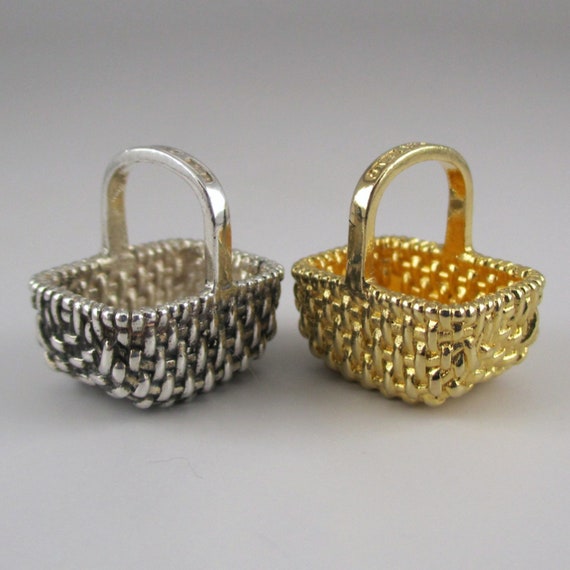 HOLLANDER BASKET, Charm, Sterling Silver, Basket C