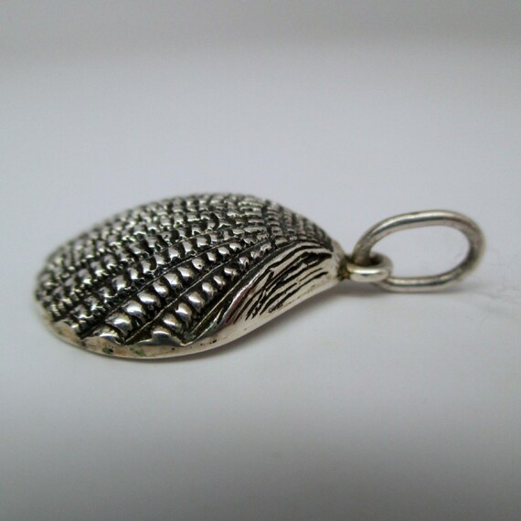Sterling Silver Scallop Shell Charm Pendant, Enam… - image 4