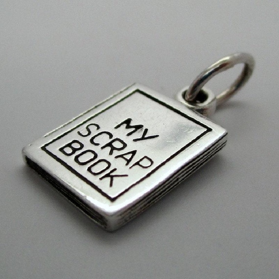 Antiqued Sterling Silver Scrapbook Charm, Brown County Silver