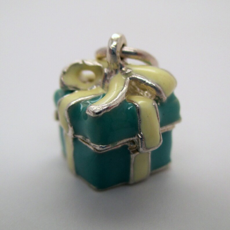 Gift Box Charm Gift of Love Charm Heart Charm Sterling Etsy