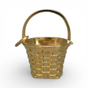 Sterling Silver & Gold Vermeil Measuring Basket Pendant Big Charm Zechariah 5 6