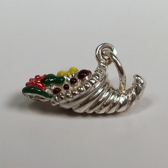 CORNUCOPIA CHARM, Cornucopia Necklace, Thanksgivi… - image 3