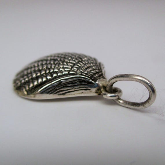 Sterling Silver Scallop Shell Charm Pendant, Enam… - image 6