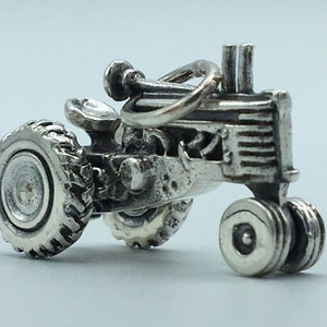 TRACTOR PENDANT, Tractor Necklace, Sterling Silver, Gold Vermeil Tractor Jewelry, Farm Wife Gift, Farmer Gift,  Farmers Daughter, Tractor