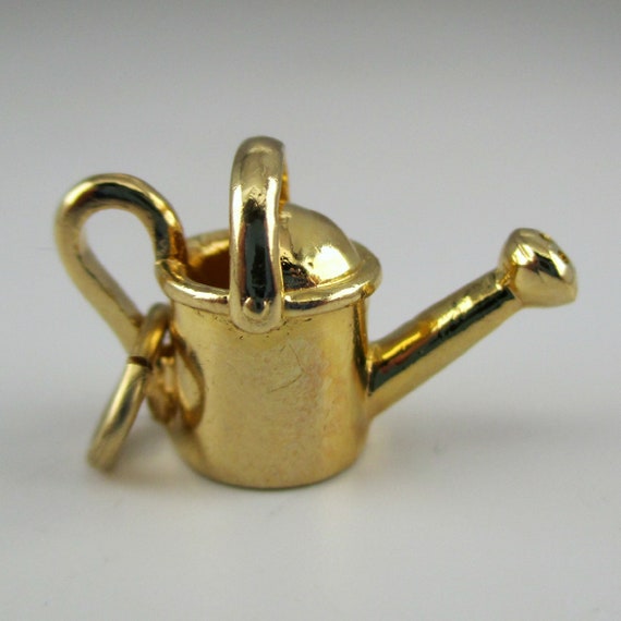 WATERING CAN, Charm, Sterling Silver, Gold Vermei… - image 2