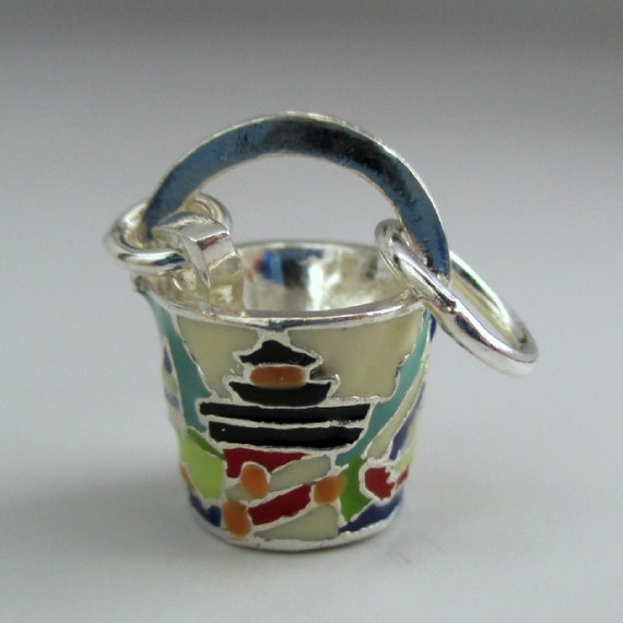 BEACH BUCKET CHARM, Sand Pail, Charm, Silver Sand… - image 5