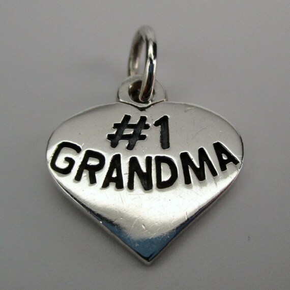 NUMBER 1 GRANDMA, Sterling Silver, Charm, #1 Gran… - image 2