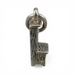 Sterling Silver Hoosier Cabinet Charm for Bracelet Small Vintage Brown County 3D image 4