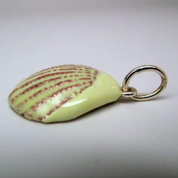 Sterling Silver Scallop Shell Charm Pendant, Enam… - image 7