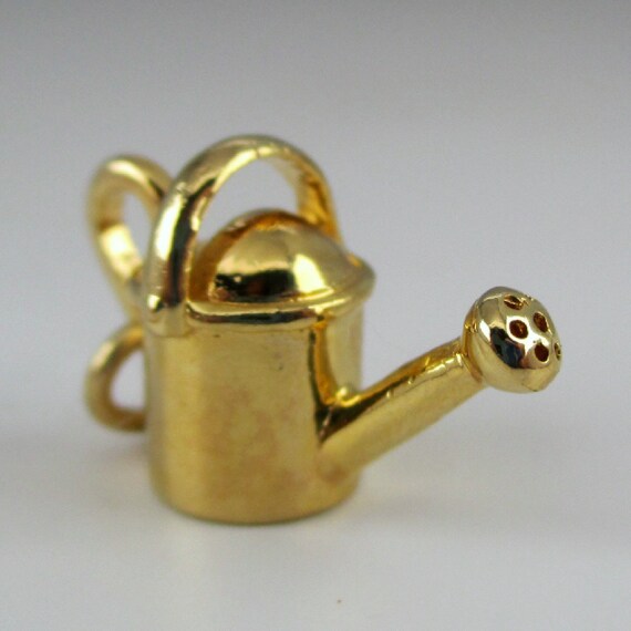 WATERING CAN, Charm, Sterling Silver, Gold Vermei… - image 6
